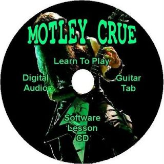 MOTLEY CRUE Guitar Tab Lesson Software CD 59 Songs