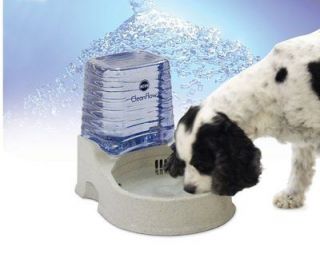 Flow Auto Waterer Filter Dog Cat Pet Bowl Dish w/ Reservoir 2.4 Gal