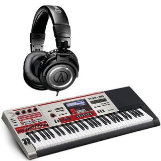 Casio XW G1 61 Key Keyboard Synthesizer w/ Audio Technica ATH M50S