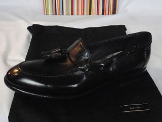 NEW Paul Smith MARCELLO Black Dip Dye Calf Leather Tassel Loafer