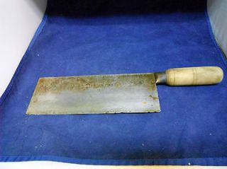 vintage chinese meat cleaver with chinese writing and number 3 stamped