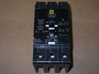 Square D EJB EJB34050 3 pole 50 amp Circuit Breaker
