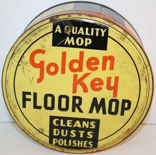 1938 Golden Key Floor Mop Tin O Cedar CorpN