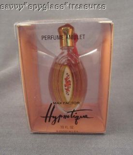 Vintage MIB Max Factor Hypnotique Perfume Amulet .38 fl oz