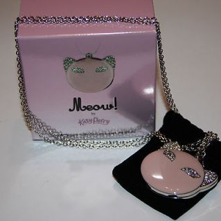 Katy Perry Solid Perfume Locket MEOW, Cat Necklace Pendant, Full size