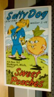 citizens band CB radio QSL postcard sailor dog peach comic 1970s