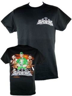 John Cena Superstars Logo CM Punk WWE Black T shirt