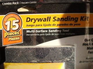 New 15Pc Gator Drywall Sanding Kit Multi Surface Sanding Tool