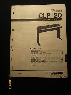 Yamaha Clavinova Piano CLP 20 Service Manual Schematics Parts List