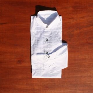 Civil War   Victorian Pleated Officers White Shirt 100% Cotton