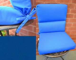 Outdoor Patio High Back Recliner Chair Seat Cushion #5401 Pacific Blue