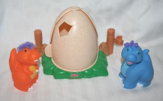 Fisher Price Little People BABY DINOSAUR Egg Lot Brontosaurus Touch