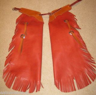 Ladies Youth XL Children Kids Leather Ranch Chinks Chink Rodeo Chaps