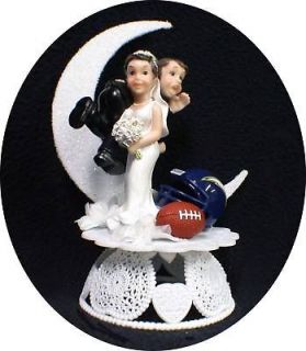 San Diego Chargers NFL Football Wedding Cake Topper