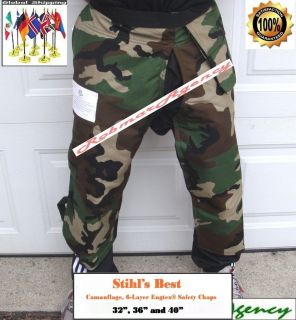 Stihls Best   Camouflage, 6 Layer Engtex® Protective Safety Chaps
