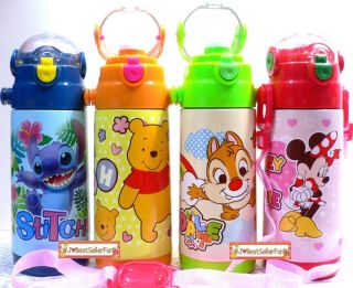 Disney Stainless Steel Vacuum Flask Thermos Kids Insulated Straw Water