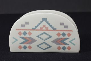 OTAGIRI Figi Graphics Ceramic Napkin Holder with Southwestern / Aztec