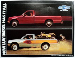 Chevrolet 1981 Diesel LUV Truck Sales Brochure