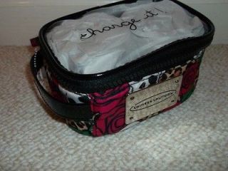 NEW CHINESE LAUNDRY MAKE UP or iPAD ACCESSORY BAG CASE SKULL ROSES