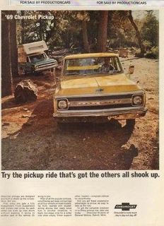 1969 Chevrolet Pickup Truck   color Classic 10x13 Vintage