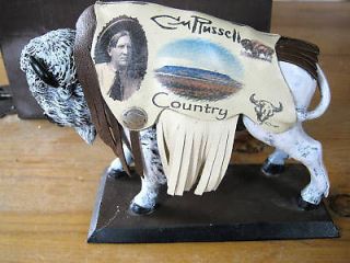 Russell Buffalo~Buffal o Visions Statue with Overlay Robe~Wildlife