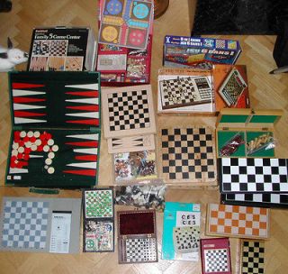 COLLECTION OF 20 + CHESS sets VARIOUS sizes Electronic, Wood, Stone