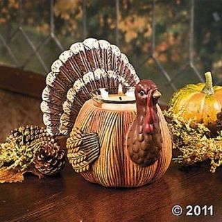 Harvest Thanksgiving Turkey Tealight Candle Holder Centerpiece New