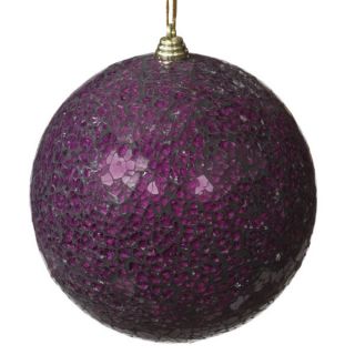Large Purple Mirrored Ball Glass Holiday Christmas Ornament 5 inches
