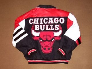 VINTAGE Chicago Bulls JACKET Basketball JEFF HAMILTON Denim & Leather