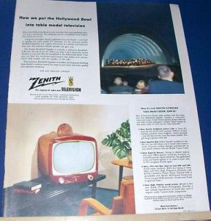 Zenith puts Hollywood Bowl orchestra into Model L2235R ~ Table Top Ad