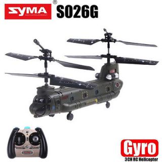 Syma S026G New Chinook 3CH R/C Remote Control Transport Helicopter