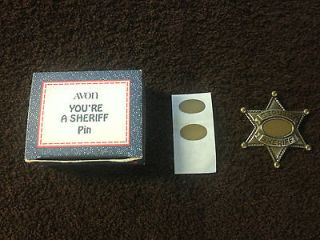 Vintage Avon Sheriff badge for 1986 Beariff teddy bear