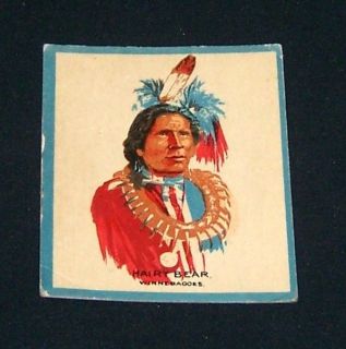 1933 Canadian Chewing Gum INDIANS Card No.35 HAIRY BEAR *Scarce* 