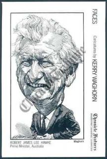 CT PHOTO alc 878 Caricature Kerry Waghorn Robert James Lee Hawke