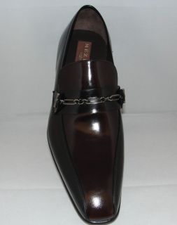 NIB Mezlan Claremont Black and Burgundy Dress Shoe