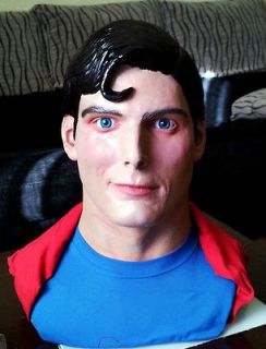 resin Bust Prop Cristopher Reeve as SUPERMAN Prop AIRBRUSH PAINTED