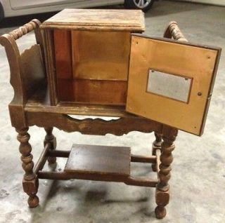 ANTIQUE WOOD TOBACCO HUMIDOR STAND CABINET 20x25x12