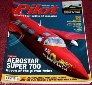 Pilot Magazine 2005 November Aerostar,Chipmunk,UAS,Pietenpol