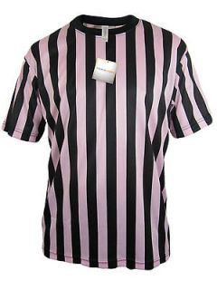 Mens Pink Crew Neck Referee Shirt Ref Bar Uniform Breast Cancer