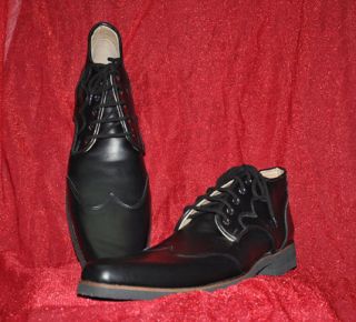 Professional real leather clown shoes long model all black with toe