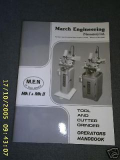 MARCH CLARKSON TOOL AND CUTTER GRINDER MANUAL