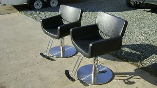 Real Italian Leather Styling Chairs Ostrich Salon Ambiance Extra