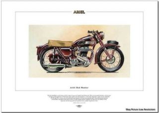 ARIEL RED HUNTER   Motor Cycle Fine Art Bike Print