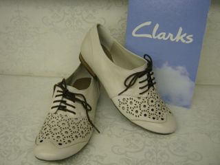 Clarks Henderson Sky Bone Leather Casual Lace Up Shoes