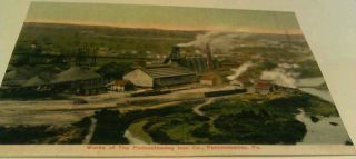 Old Punxsutawney Pa. Steel Plant View Postcard Repo