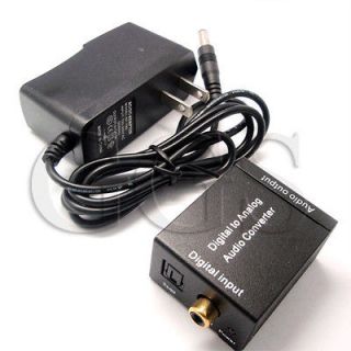 Analog Analogue Audio Converter Coax Coaxial Optical Toslink RCA R/L