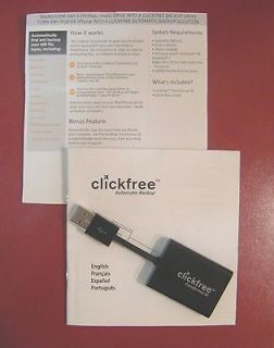 CLICKFREE TRANSFORMER SE AUTOMATIC BACKUP FOR HARD DRIVE, iPOD OR