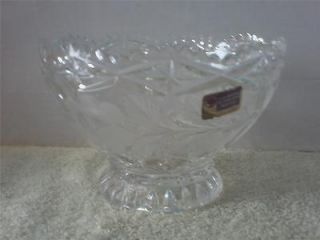 Lausitzer Vintage Glass Lead Crystal Hand Cut Bowl