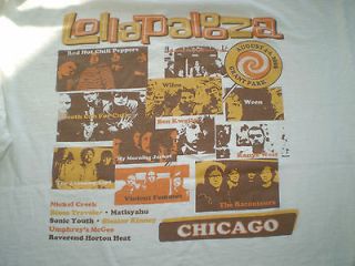 Lollapalooza Chicago 2006 Concert T Shirt XLRHCP QOTSA WILCO FLAMING