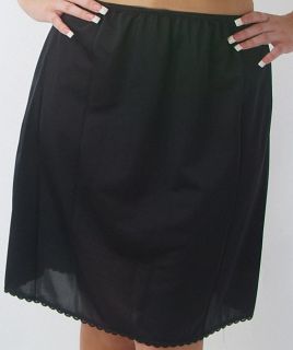 Valair Womans Classic Half Slip 24 Length Black, Beige or White